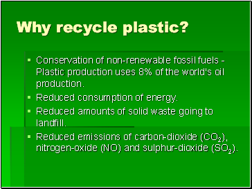 Why recycle plastic?