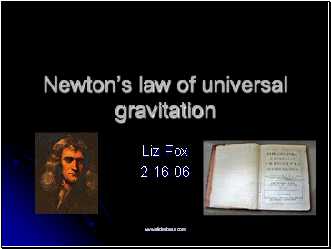 Newtons law of universal gravitation