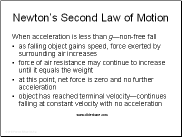 Newtons Second Law of Motion