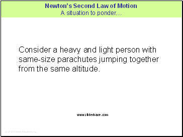 Newtons Second Law of Motion A situation to ponder