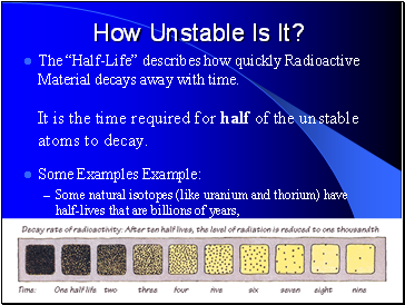 How Unstable Is It?