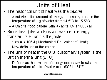 Units of Heat