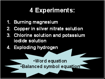 4 Experiments: