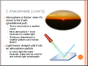 Atmosphere (contd)
