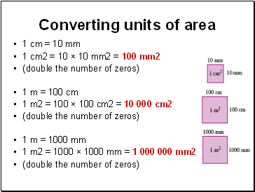 Converting units of area