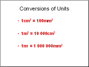 Conversions of Units