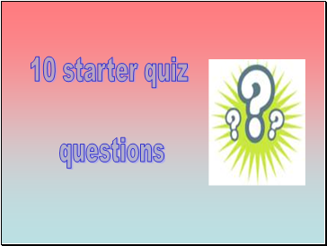 Maths starter quiz