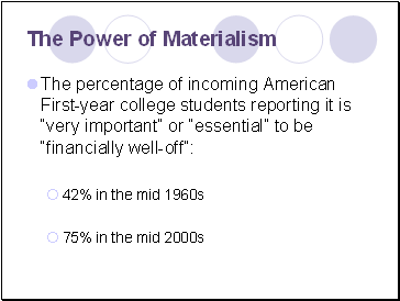 The Power of Materialism