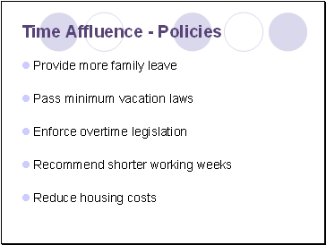 Time Affluence - Policies