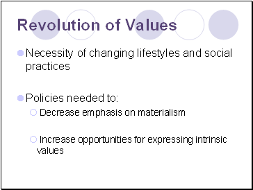 Revolution of Values