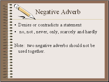 Negative Adverb