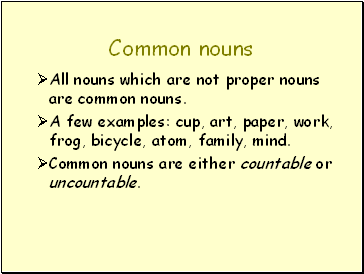 Common nouns