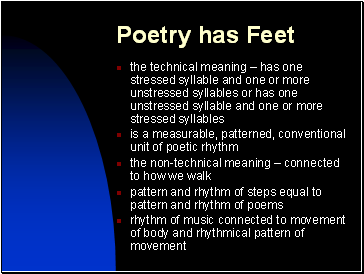 Poetry has Feet