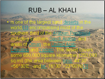 RUB  AL KHALI