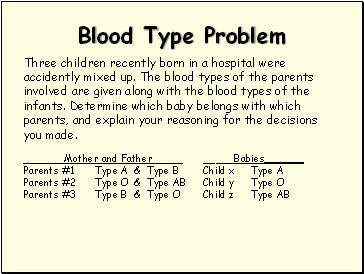 Blood Type Problem