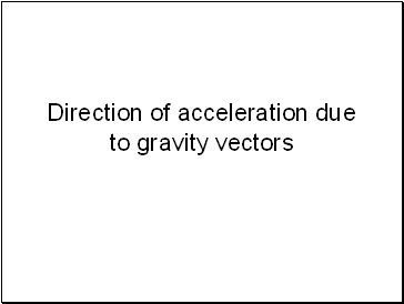 Direction of acceleration due to gravity