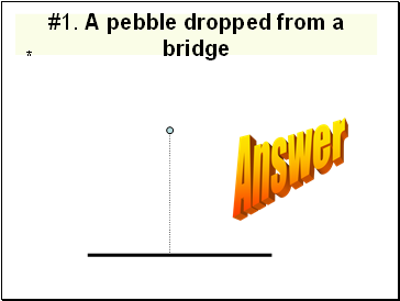 #1. A pebble dropped from a bridge