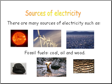 Sources of electricity