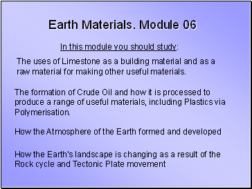 Earth Materials