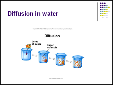 Diffusion in water