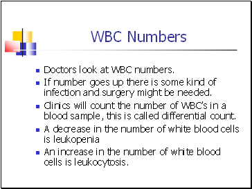 WBC Numbers