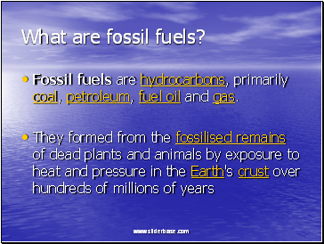 What are fossil fuels?